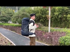 Mochila impermeável para caminhadas ao ar livre 40L Ripstop Nylon com capa de chuva